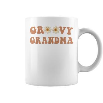 Matching Grandpa And Grandma Groovy Grandma Happy Face Coffee Mug | Mazezy