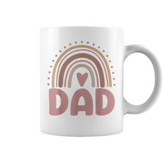 Mens Dad Of Little Miss Onederful First Birthday Boho Rainbow Coffee Mug - Thegiftio UK