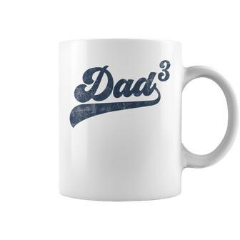 Mens Dad3 Dad Cubed Gifts Father Of Three Daddy 3 Third Time Dad Coffee Mug - Seseable