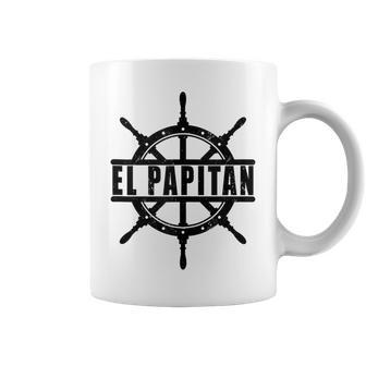 Mens El Papitan Fathers Day Anchor Nautical Papa Captain Coffee Mug - Thegiftio UK