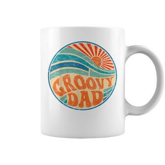 Mens Groovy Dad 70S Aesthetic Nostalgia 1970S Hippie Dad Retro Coffee Mug - Seseable