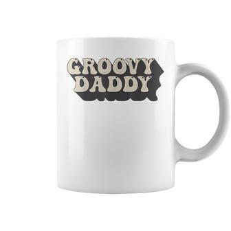 Mens Groovy Daddy 70S Aesthetic Nostalgia 1970S Retro Dad Coffee Mug - Seseable