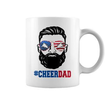 Mens Mens Cheer Dad Fathers Day Patriotic 4Th Of July Beard Dad Coffee Mug | Mazezy