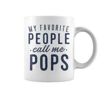 Mens My Favorite People Call Me Pops Gifts Fathers Day Coffee Mug | Mazezy