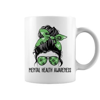 Messy Bun Mental Health Awareness Mental Health Matters Coffee Mug - Thegiftio UK
