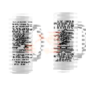Messy Buns & Loaded Guns Raising Lions Usa Pro Gun Mom  Coffee Mug