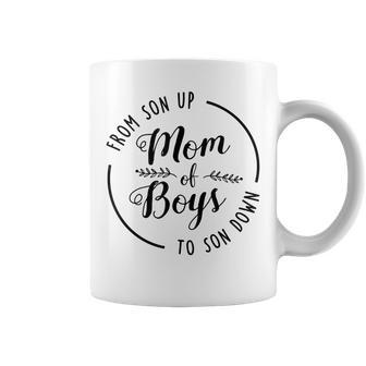 Mom Of Boys From Son Up To Son Down Funny Mothers Day Mama Coffee Mug - Thegiftio UK