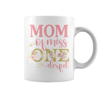 Mom Of Little Miss Onederful 1St Birthday Family Matching Coffee Mug - Seseable