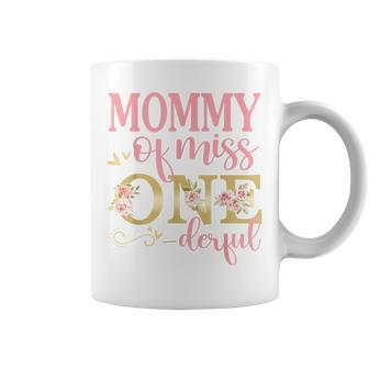 Mommy Of Little Miss Onederful 1St Birthday Family Party Coffee Mug - Seseable