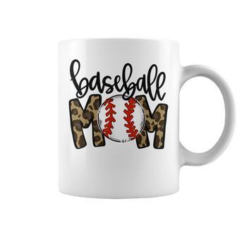 Mothers Day Baseball Mom Leopard Game Day Vibes T Ball Mom Coffee Mug | Mazezy DE