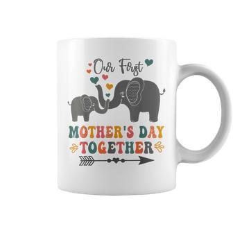 Mothers DayOur First Mothers Day Together Elephant Design Coffee Mug - Thegiftio UK