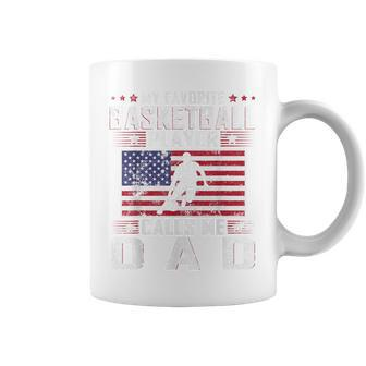 My Favorite Basketball Player Calls Me Dad Father Day Coffee Mug - Thegiftio UK