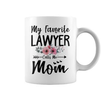 My Favorite Lawyer Calls Me Mom Flowers Mothers Day Gift Coffee Mug - Thegiftio UK