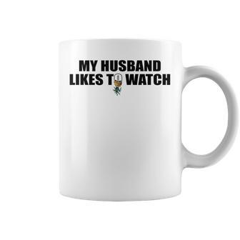 My Husband Likes To Watch - Upside Down Pineapple - Swingers Coffee Mug | Mazezy
