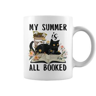 My Summer Is All Booked Summer Reading 2023 Cat Book Lover Coffee Mug - Thegiftio UK