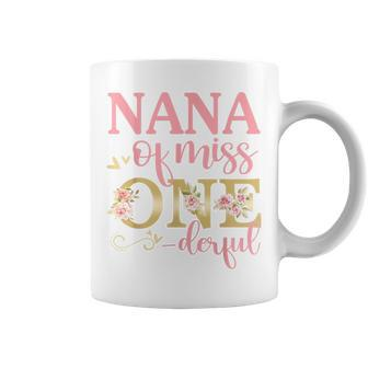 Nana Of Little Miss Onederful 1St Birthday Family Matching Coffee Mug - Seseable