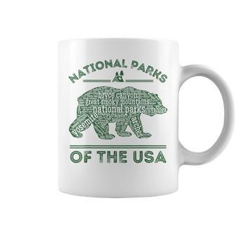 National Parks Bear Hiking Travel Camping Outdoors Retro Usa Coffee Mug | Mazezy