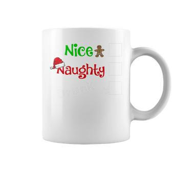 Nice Naughty Drunk Beer Alcohol Booze Boozy Christmas Pajama Coffee Mug - Thegiftio UK