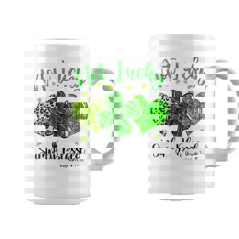 Not Lucky Simply Blessed Christian Shamrock St Patricks Day Coffee Mug - Seseable