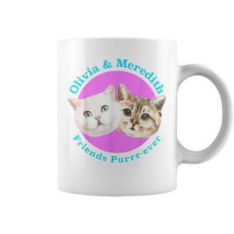 Olivia And Meredith Cat | Friends Purrr Ever Coffee Mug | Mazezy