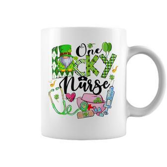 One Lucky Nurse Cute Gnome Shamrock St Patricks Day Coffee Mug - Seseable