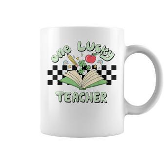 One Lucky Teacher Happy St Patricks Day Irish Shamrock Coffee Mug - Seseable
