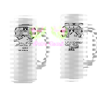 Palm Coast Florida Sunglasses Flamingo Beach Vacation Coffee Mug - Thegiftio