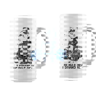 Panda The Struggle Is Real Weightlifting Fitness Gym Funny Coffee Mug - Thegiftio UK