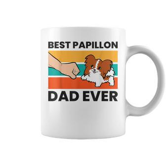 Papillon Dog Owner Best Papillon Dad Ever Coffee Mug | Mazezy