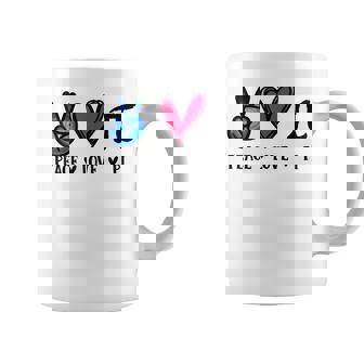 Peace Love Pi Math Love Pi Day Mathematics Math Teachers Coffee Mug | Mazezy