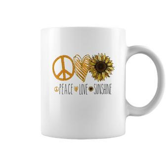Peace Love Sunshine Sunflower V2 Coffee Mug - Thegiftio UK
