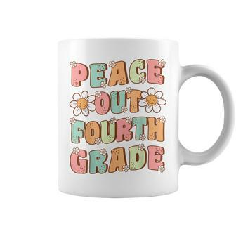 Peace Out Fourth Grade Cute Groovy Last Day Of 4Th Grade Coffee Mug - Thegiftio UK