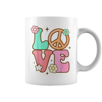 Peace Sign Love 60S 70S Costume Groovy Hippie Theme Party Coffee Mug | Mazezy