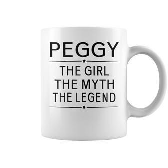 Peggy The Girl The Myth Legend Name Coffee Mug - Seseable