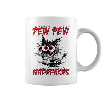 Pew Pew Madafakas Black Cat Ar 15 Coffee Mug - Seseable