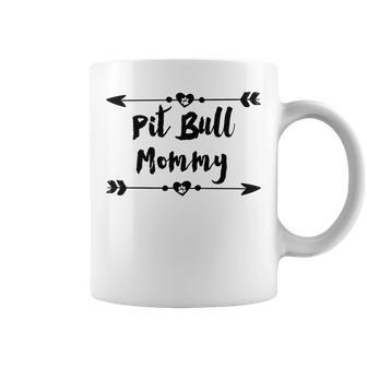 Pit Bull Mommy With Heart And Arrows Coffee Mug - Thegiftio UK