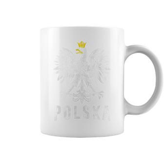 Polska Pride Vintage Distressed Polish Eagle Patriotic Gift Coffee Mug - Seseable