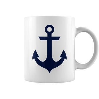 Preppy Nautical Anchor Gifts For Sailors Boaters & Yachting Coffee Mug - Seseable