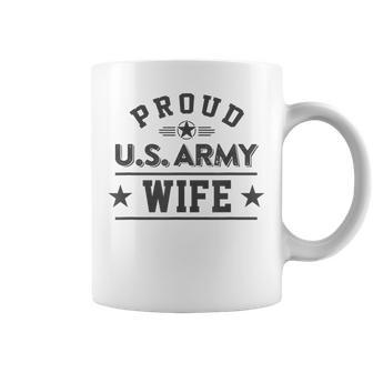Proud Us Army Wife Dark Military Family Coffee Mug | Mazezy