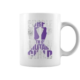 Purple Up Military Child Kids Ribbon Purple Vintage Gifts Coffee Mug | Mazezy CA