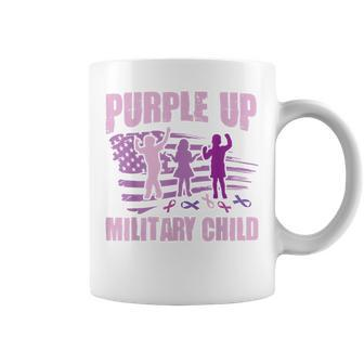 Purple Up Military Child Us Flag Military Child Awareness Coffee Mug - Seseable