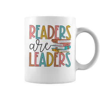 Readers Are Leaders Leopard Book Lover Back To School Women Coffee Mug | Mazezy
