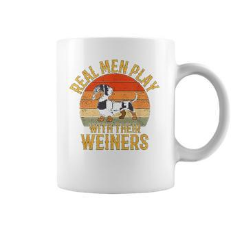 Real Men Play With Their Weiners Funny Dachshund Dog Coffee Mug - Thegiftio UK
