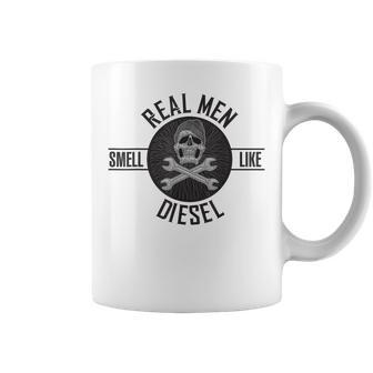Real Men Smell Like Diesel Skull Wrench Grunge Mechanic Coffee Mug | Mazezy