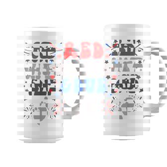 Red White And Due 4Th Of July Pregnancy Dress Baby Reveal Coffee Mug | Mazezy