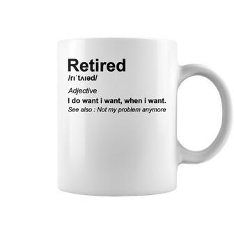 Retired Definition Gift Grandpa And Dad Gift Coffee Mug | Mazezy