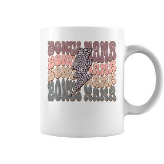 Retro Bonus Mama Leopard Lightning Bolt Western Stepmother Coffee Mug - Thegiftio UK