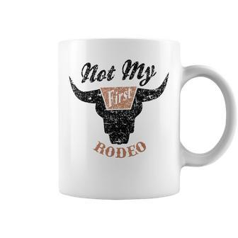 Retro Bull Skull Not My First Rodeo Western Country Cowboy Coffee Mug - Thegiftio UK