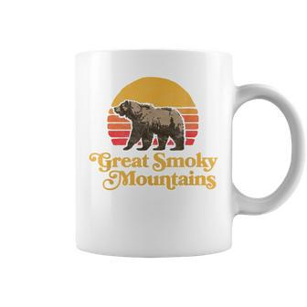 Retro Great Smoky Mountains National Park Bear 80S Graphic Coffee Mug | Mazezy