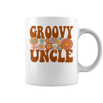 Retro Groovy Uncle Matching Family 1St Birthday Party Coffee Mug | Mazezy